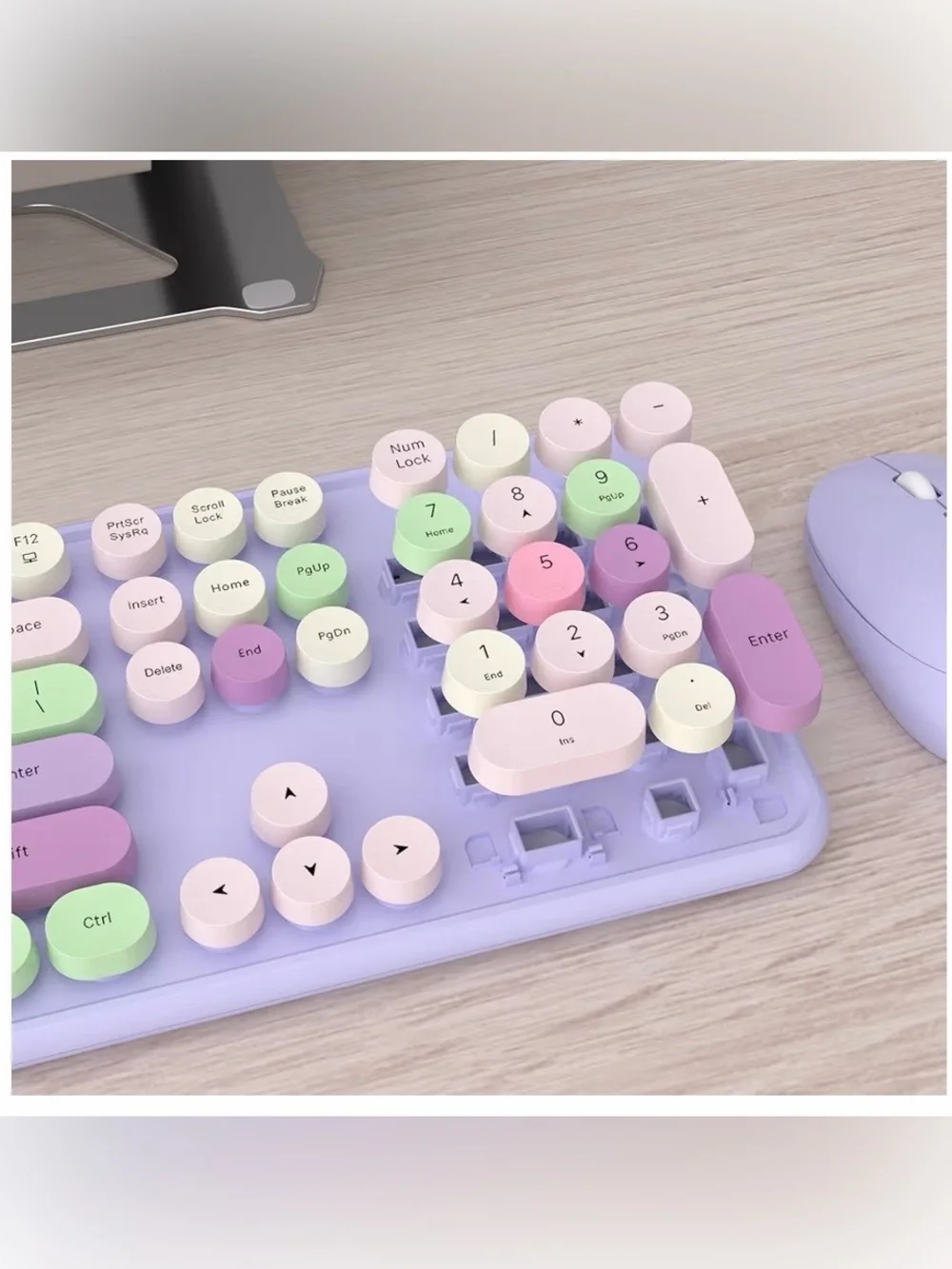 UBOTIE Colorful Wireless Keyboard and Mouse Combos